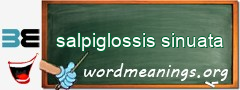 WordMeaning blackboard for salpiglossis sinuata